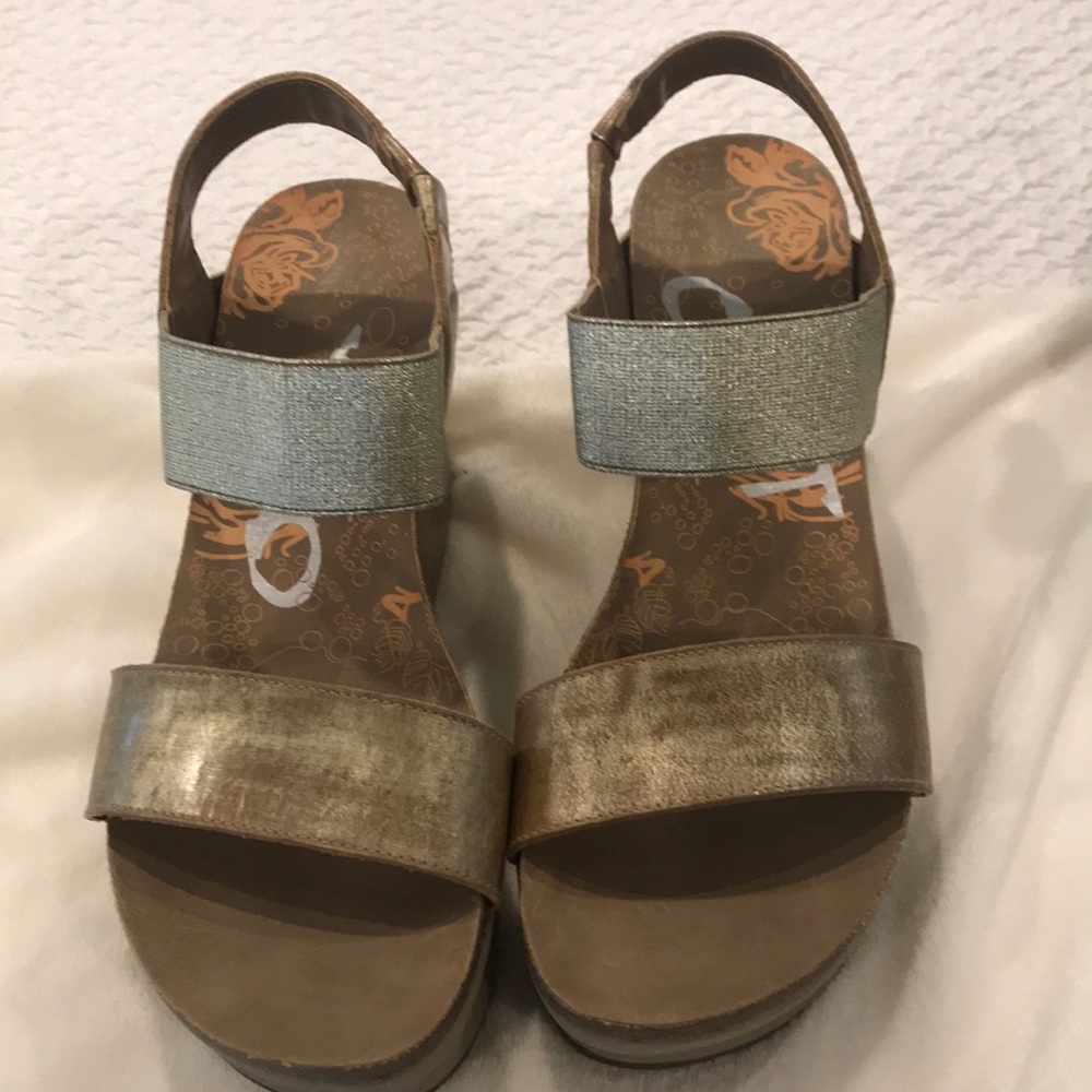 Otbt Bushnell pewter wedge sandal
